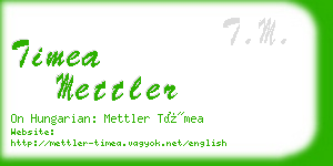 timea mettler business card